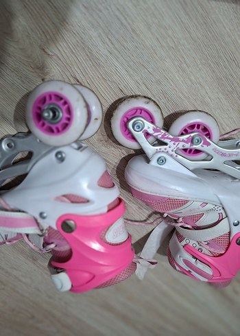 Pembe Bağcıklı kiz cocuk Paten - Görsel 2