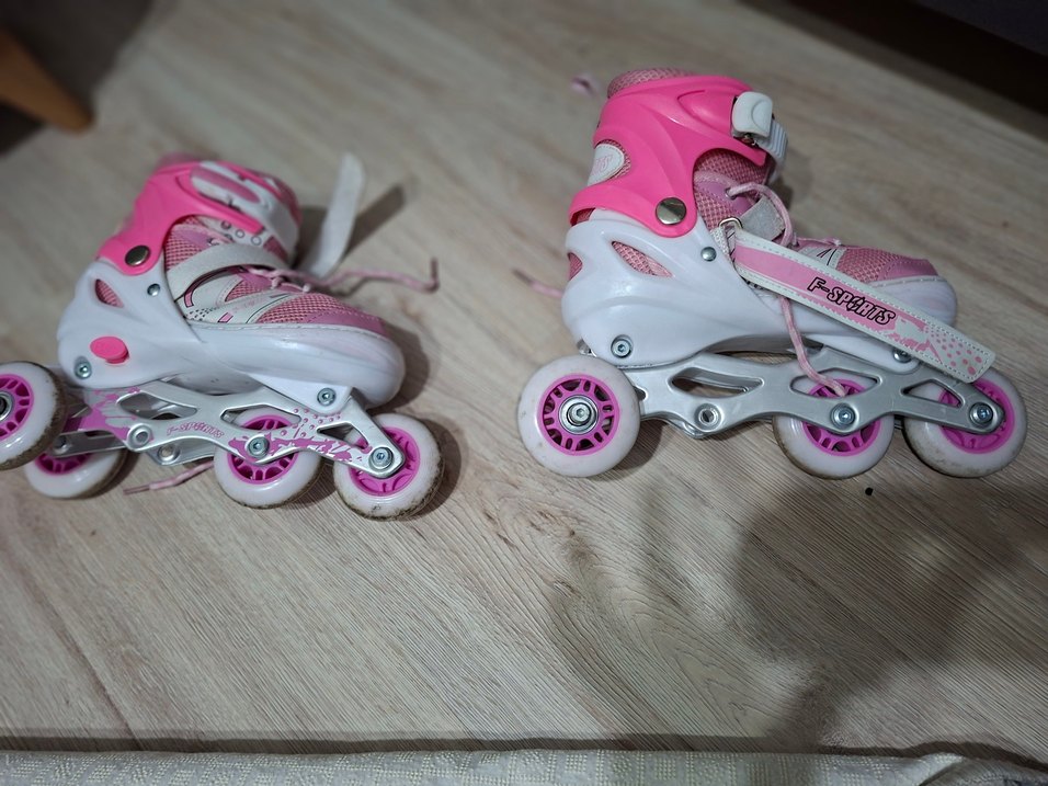 Pembe Bağcıklı kiz cocuk Paten - Görsel 4