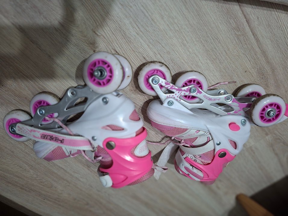 Pembe Bağcıklı kiz cocuk Paten - Görsel 2