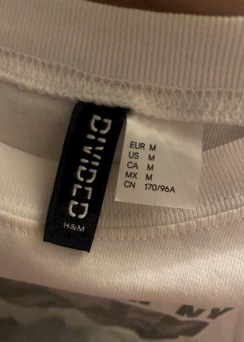 H&M Baskılı Beyaz Kadın Tişört H&M