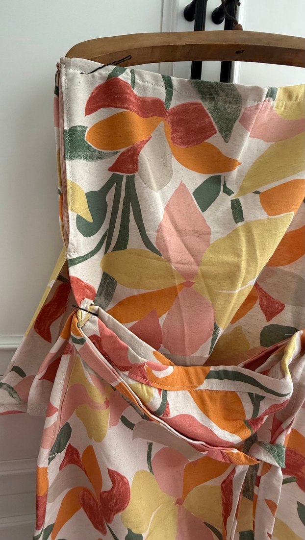 Keten Özel Tasarım Straplez Etek Takım - Görsel 2