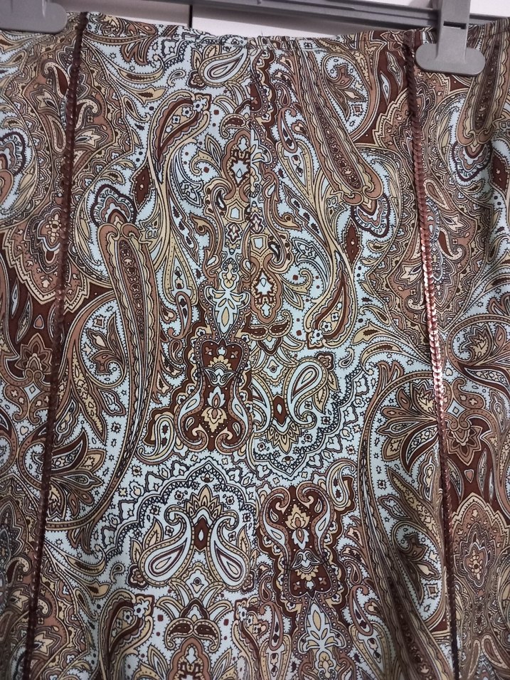 Bohem Tarz Uzun Drapeli Desenli Etek - Görsel 3