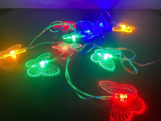 Beden Kelebek renkli ip led
