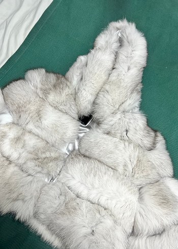 s Beden gri Renk Gri Kürklü Midi Kadın Mont