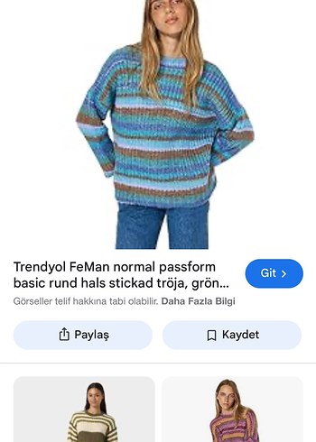 Pastel Renkli Bohem Örgü Kadın Kazak - Görsel 3