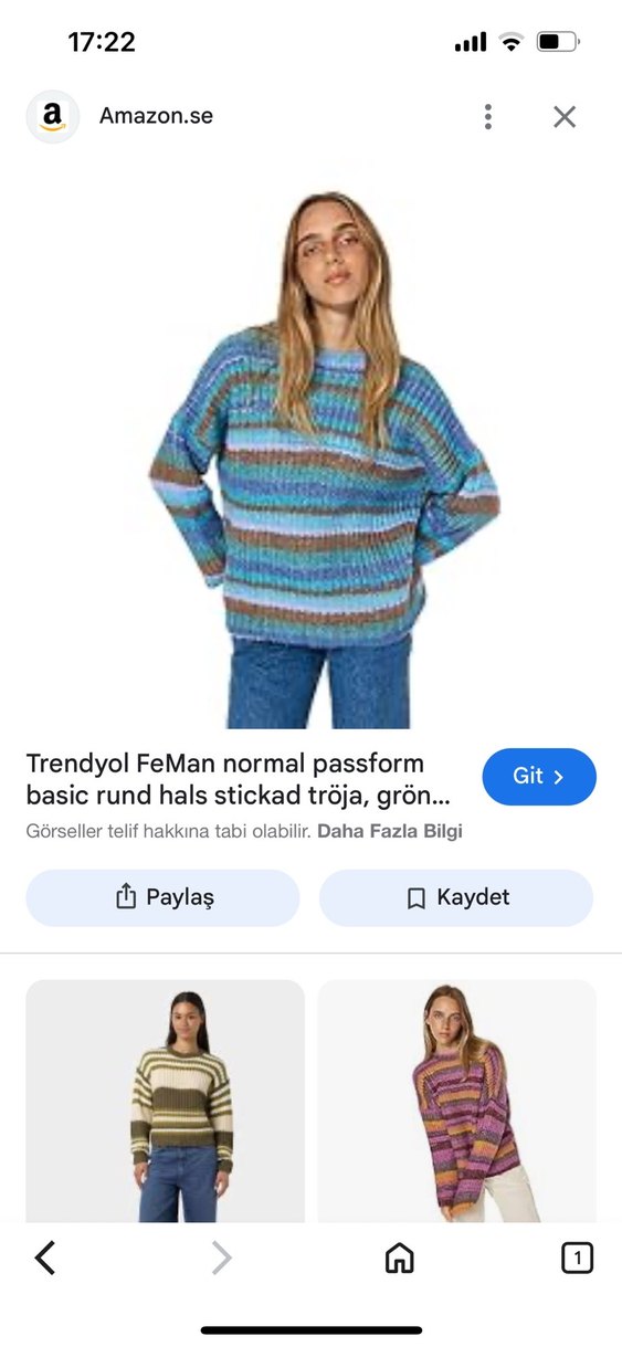 Pastel Renkli Bohem Örgü Kadın Kazak - Görsel 3