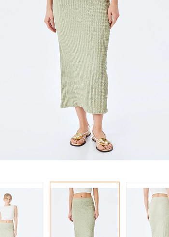 Midi dokulu etek - Görsel 2