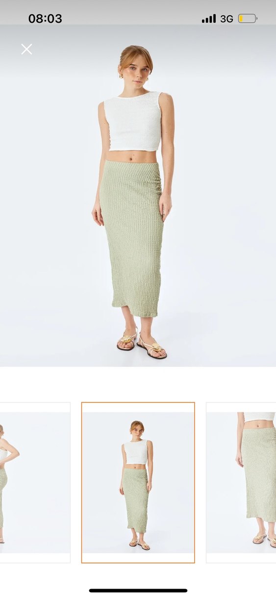 Midi dokulu etek - Görsel 3