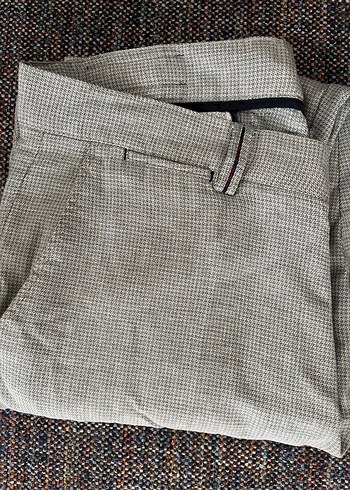 33 Beden Gri Keten Erkek Pantolon Regular Fit