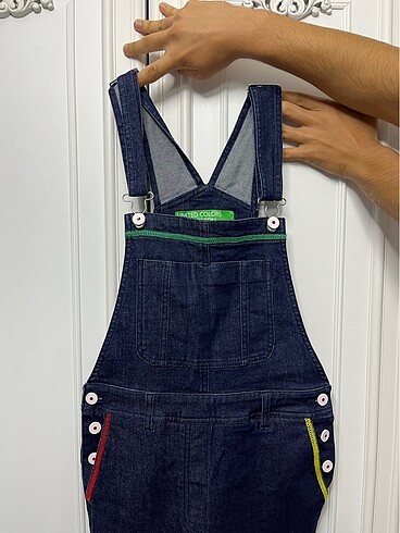 Benetton kadın kot salopet