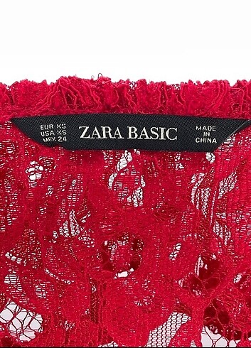 xs Beden bordo Renk Zara elbise
