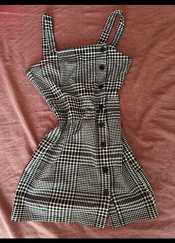 y2k lolita ekoseli günlük kisa elbise