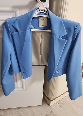 Mavi Mini Kadın Blazer Ceket