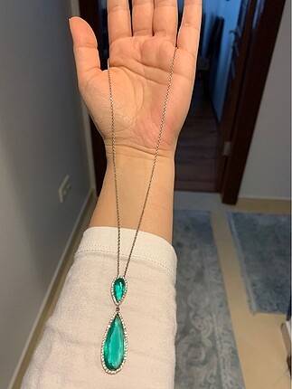 Taşlı ışıltılı kolye