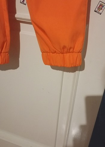 Turuncu Belden Bağlamalı Rahat Kadın Pantolon - Görsel 4