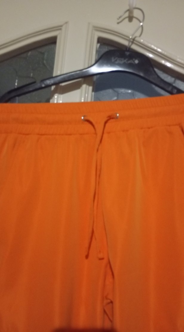 Turuncu Belden Bağlamalı Rahat Kadın Pantolon - Görsel 2