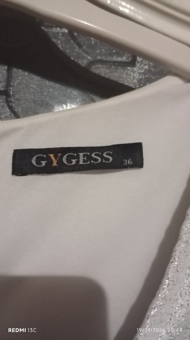 Uzun gümüş renk Drapeli Straplez Abiye Elbise - Görsel 3