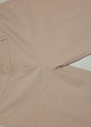 pudra renkKadın Kumaş Pantolon - Görsel 3