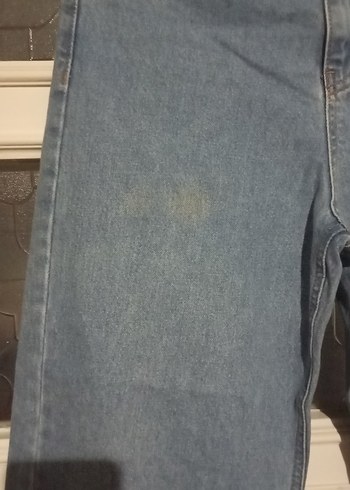 Yırtık Detaylı Rahat Kesim Mavi Kadın Jean - Görsel 6