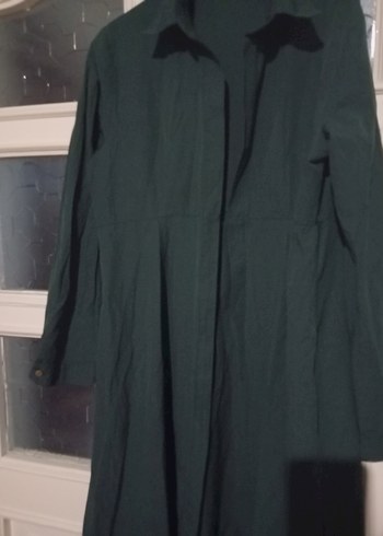 Uzun Kollu yeşil  Elbise s ve m uyumlu - Görsel 4