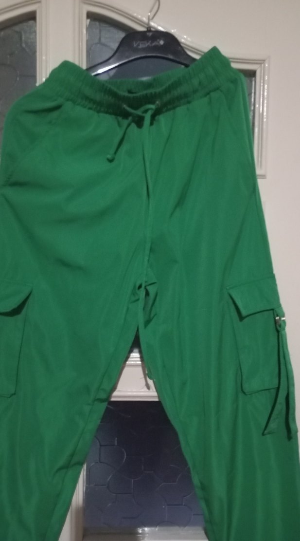 Yeşil  Rahat Kadın Pantolon - Görsel 3