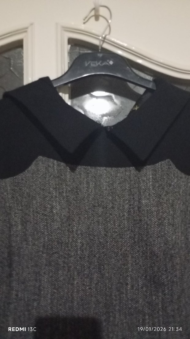 Gri Midi Cengiz Abazoglu Kadın Elbise - Görsel 3