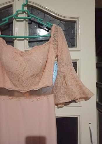 Vintage kısa  Kollu Kadın Abiye Elbise - Görsel 4