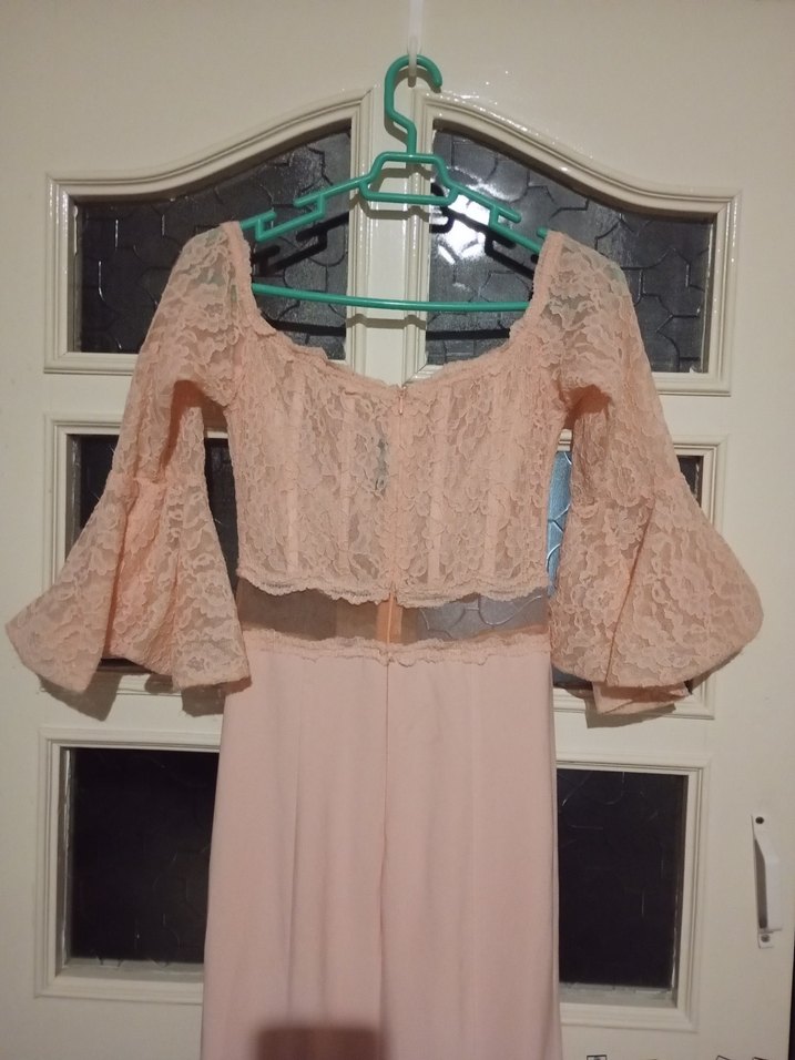 Vintage kısa  Kollu Kadın Abiye Elbise - Görsel 5