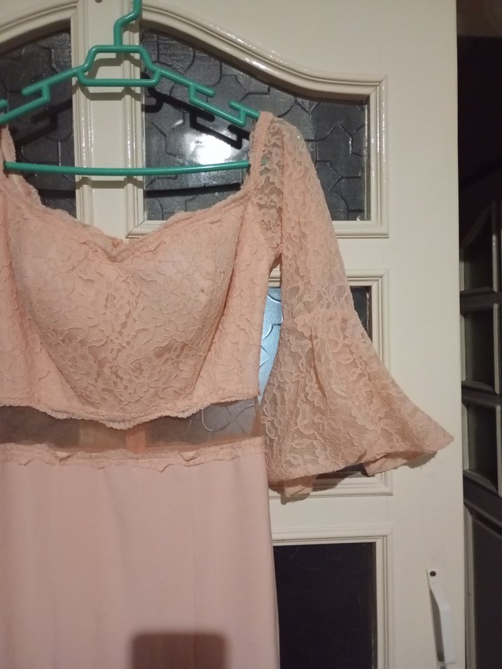 Vintage kısa  Kollu Kadın Abiye Elbise - Görsel 4