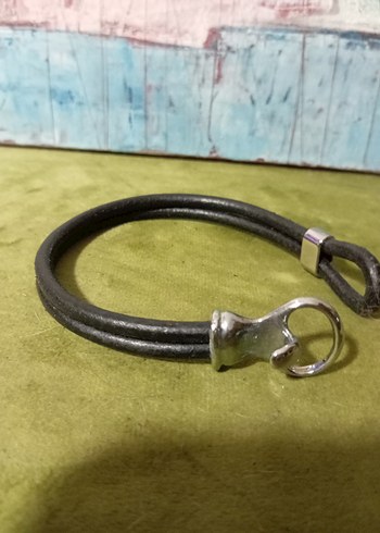 Beden siyah Renk Minimalist Siyah Erkek Biker Bileklik