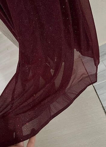 36 Beden bordo Renk Abiye
