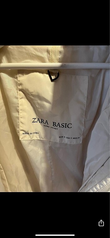 s Beden beyaz Renk Zara şişme kaban