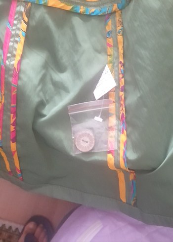 Düğmeli Yeşil Midi  trenckot FAIK SONMEZ - Görsel 4