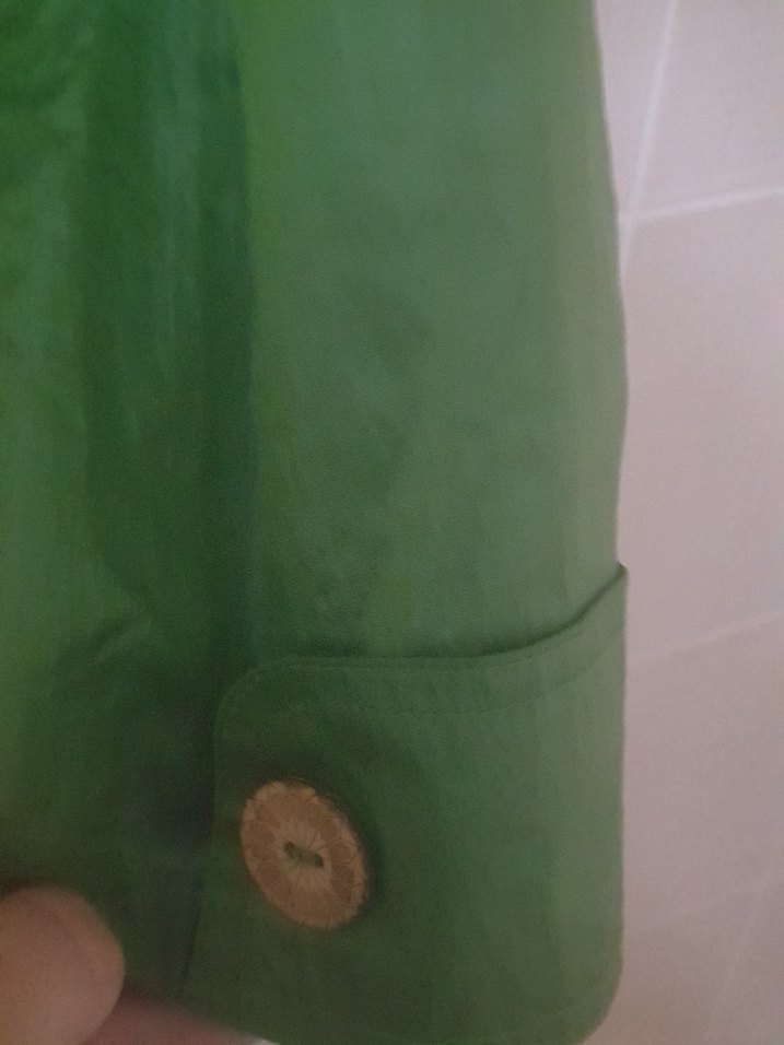 Düğmeli Yeşil Midi  trenckot FAIK SONMEZ - Görsel 3