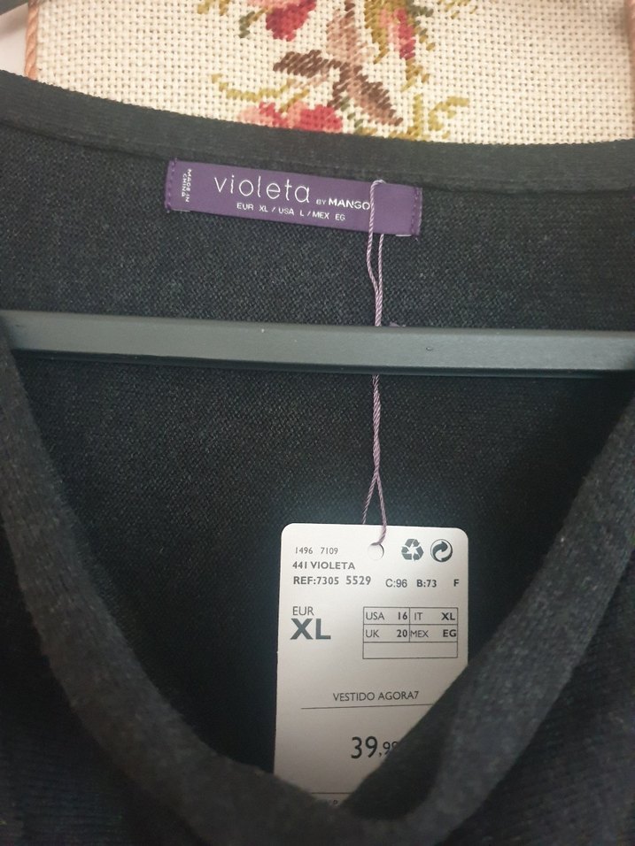 mango aci kahve degaje Yaka Uzun Kadın Elbise - Görsel 4