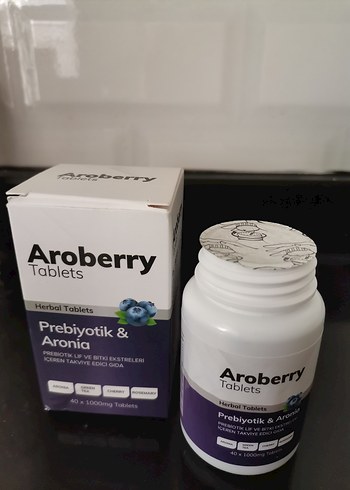 Aroberry Prebiyotik & Aronia Bitkisel Tabletler