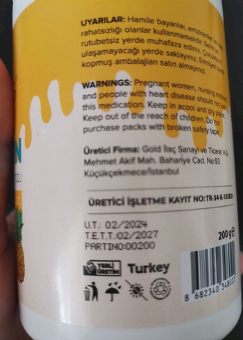 Diğer Dermolog Bromelain Bitki Tozu 250g
