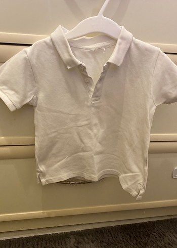 Erkek Çocuk Beyaz Kısa Kollu Polo Tişört