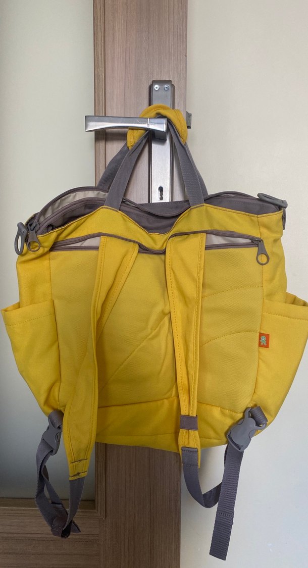 Sarı Gri Baskılı Kadın Sırt Çantası - Görsel 3