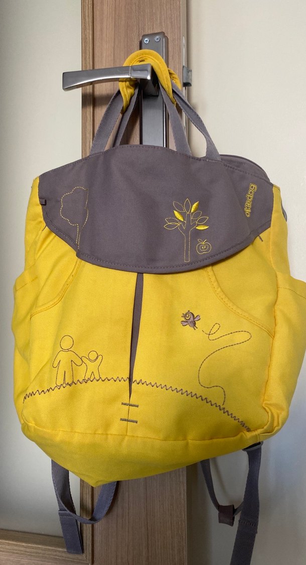 Sarı Gri Baskılı Kadın Sırt Çantası - Görsel 2