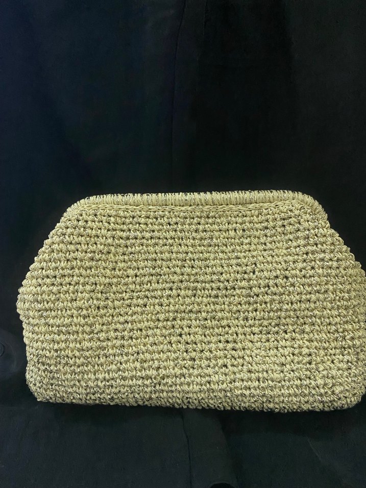 Bej Örgü Kadın Portföy Çanta - Görsel 3