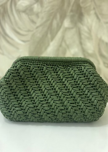 Örgü Kadın Portföy Çanta Yeşil - Görsel 3