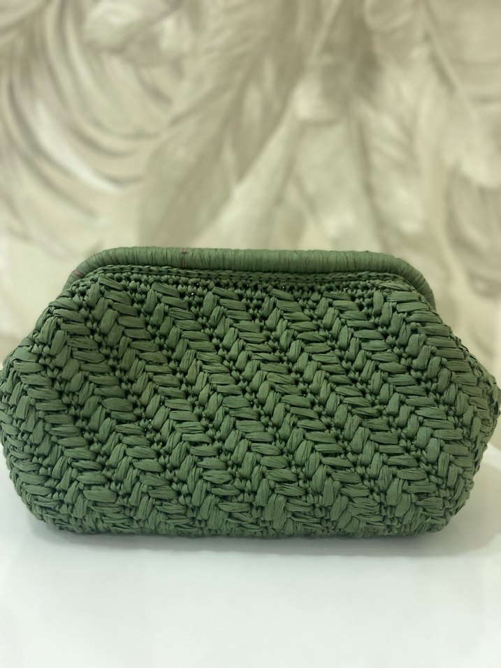 Örgü Kadın Portföy Çanta Yeşil - Görsel 3