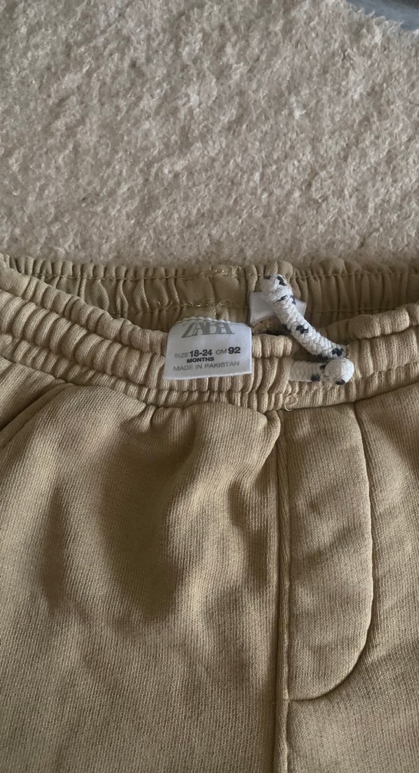 Bej Erkek Çocuk Süet Rahat Kesim Pantolon - Görsel 2