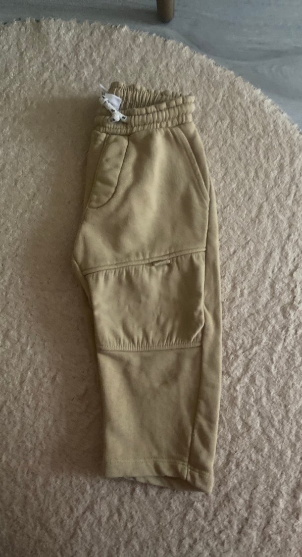 Bej Erkek Çocuk Süet Rahat Kesim Pantolon - Görsel 4