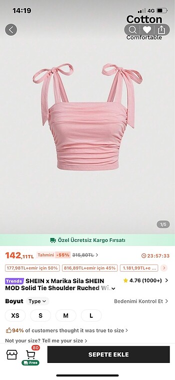 pembe shein ust