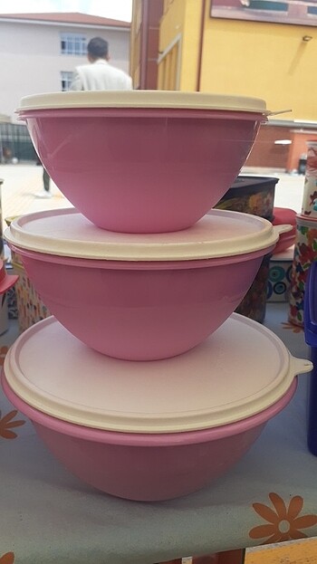 Tupperware şeker set 3 lu