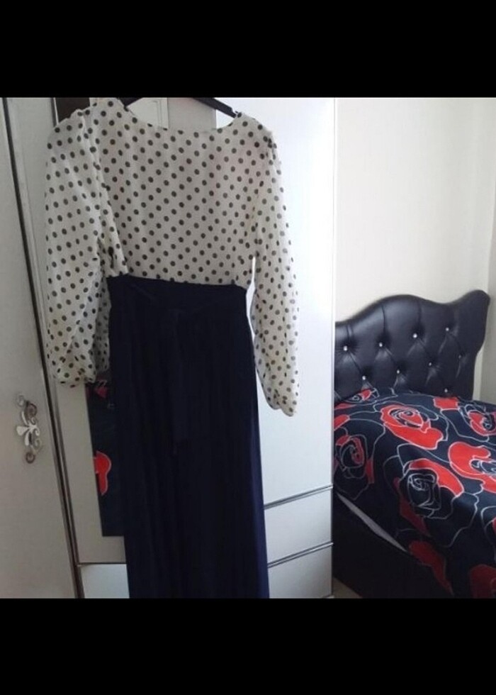 Puantiyeli elbise - Görsel 3