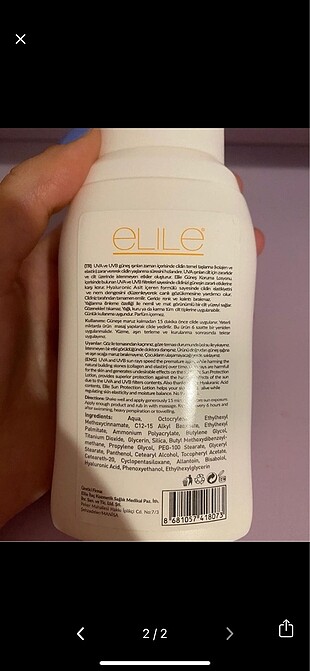 Avene Elile 50+ güneş kremi