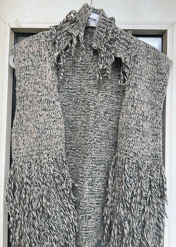 Bej örgü yelek - Görsel 2